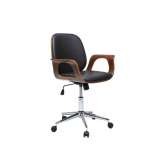 Obrotowe krzesło biurowe z podstawą 5-Spoke z podłokietnikami Kare Design PATRON WALNUT