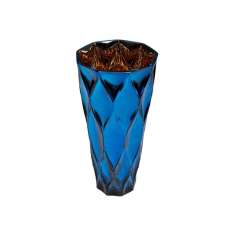 Wazon szklany Kare Design RHOMB BLUE 30CM