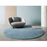 Dywanik wełniany okrągły o geometrycznych kształtach Kasthall CLASSIC LINKS