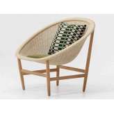 Fotel ogrodowy z włókna syntetycznego Kettal Basket
