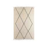 Ręcznie robiony prostokątny dywan z wełny i bawełny Kuatro BEREBER DR 266
