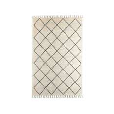 Ręcznie robiony prostokątny dywan z wełny i bawełny Kuatro BEREBER DR 279