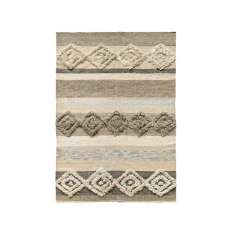 Wzorzysty, ręcznie robiony prostokątny dywan z wełny, wiskozy i bawełny Kuatro DIAMONDS DR 252