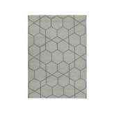 Ręcznie wykonany prostokątny dywanik wełniany o geometrycznych kształtach Kuatro GEOMY HEXAS