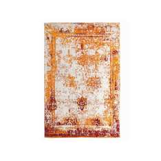 Wzorzysty, ręcznie robiony prostokątny dywanik z poliestru i bawełny Kuatro VINTAGE
