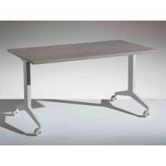Składane drewniane biurko biurowe z blatem typu flip-top Lamm FLIP