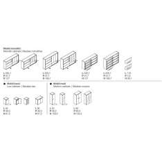 Modułowa szafa biurowa z drzwiami skrzydłowymi Las Mobili Elite