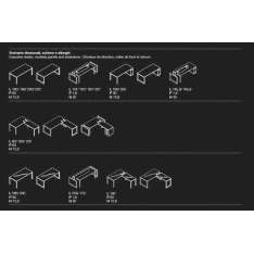 Biurko prostokątne sekcyjne Las Mobili 5TH ELEMENT