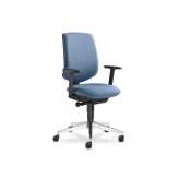 Tapicerowane krzesło biurowe z podłokietnikami LD Seating 265-SYA F40-N6