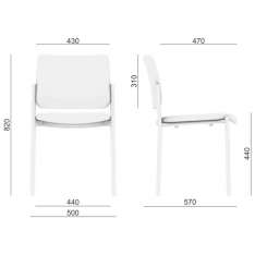 Krzesło treningowe z tkaniny LD Seating Conference 155