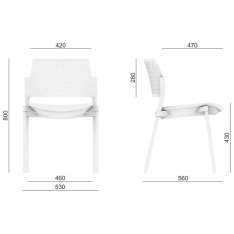 Tapicerowane krzesło treningowe LD Seating Dream + 100BL-N4
