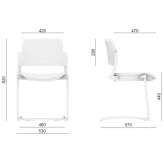 Tapicerowane krzesło treningowe LD Seating Dream + 101BL-Z-N4