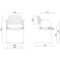 Tapicerowane krzesło treningowe z podłokietnikami LD Seating Dream + 101BL-Z-N4 BR