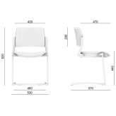 Tapicerowane krzesło treningowe z podłokietnikami LD Seating Dream + 104BL-Z-N4 BR