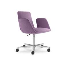 Krzesło biurowe z tkaniny z podstawą 5-Spoke na kółkach LD Seating Harmony Modern 870-RA F37