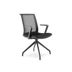 Krzesło biurowe z tkaniny tapicerowanej LD Seating Lyra Net 203 F90-BL