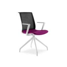 Krzesło biurowe z tkaniny tapicerowanej LD Seating Lyra Net 213 F90-WH