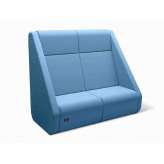 2-osobowa sofa z wysokim oparciem LD Seating Meeting Port KM2/BR-02