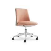 Krzesło biurowe z tkaniny z podstawą 5-Spoke na kółkach LD Seating Melody Design 775-FR
