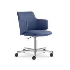Tkaninowy fotel biurowy z podstawą 5-Spoke LD Seating Melody Meeting 360-RA F37