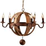 Żyrandol Cognac Barrel No. 2 - drewniany