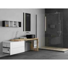 Stojąca pojedyncza szafka z lustrem Legnobagno Life 14