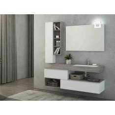 Naścienna szafka na kosmetyki z HPL z lustrem Legnobagno FREEDOM F26