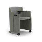 Składane skórzane krzesło treningowe z tabletem do pisania Leyform Clac