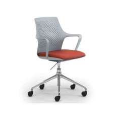 Obrotowe krzesło biurowe z polipropylenu z podłokietnikami Leyform Ipa