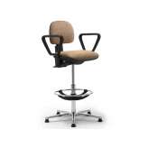 Ergonomiczny fotel biurowy z tkaniny z podstawą 5-Spoke z podłokietnikami Leyform Saloon