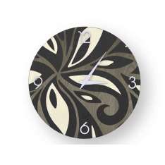 Drewniany zegar ścienny Lignis FLOWERS COLD