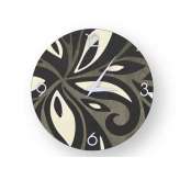 Drewniany zegar ścienny Lignis FLOWERS COLD