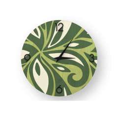 Drewniany zegar ścienny Lignis FLOWERS COLORS