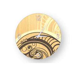 Drewniany zegar ścienny Lignis GEAR WARM