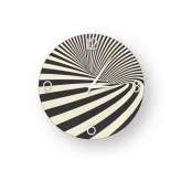 Zegar ścienny wykonany z inkrustowanego drewna Lignis OPTICAL COLD