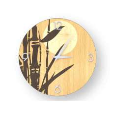 Drewniany zegar ścienny Lignis BAMBOO WARM