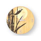 Drewniany zegar ścienny Lignis BAMBOO WARM