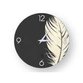 Drewniany zegar ścienny Lignis PLUME COLD