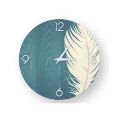 Drewniany zegar ścienny Lignis PLUME COLORS