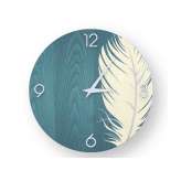 Drewniany zegar ścienny Lignis PLUME COLORS