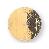 Drewniany zegar ścienny Lignis PLUME WARM
