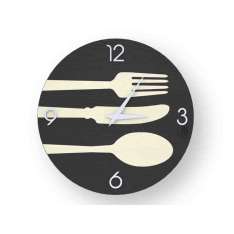 Zegar drewniany Lignis CUTLERY COLD