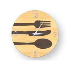 Zegar drewniany Lignis CUTLERY WARM