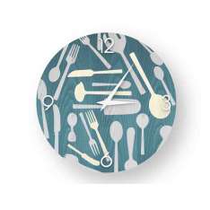 Drewniany zegar ścienny Lignis KITCHENTOOLS COLORS
