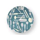 Drewniany zegar ścienny Lignis KITCHENTOOLS COLORS