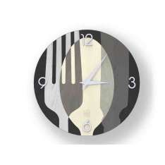 Drewniany zegar ścienny Lignis SOVRAPOSATE COLD