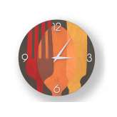 Drewniany zegar ścienny Lignis SOVRAPOSATE COLORS