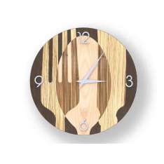 Drewniany zegar ścienny Lignis SOVRAPOSATE WARM