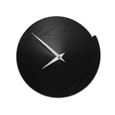 Drewniany zegar ścienny Lignis Vulcano NUDE BLACK ASH