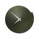 Drewniany zegar ścienny Lignis Vulcano NUDE DARK GREEN ASH